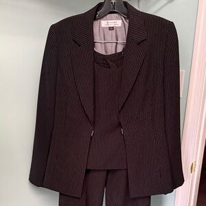 Elegant Black Pinstripe Suit